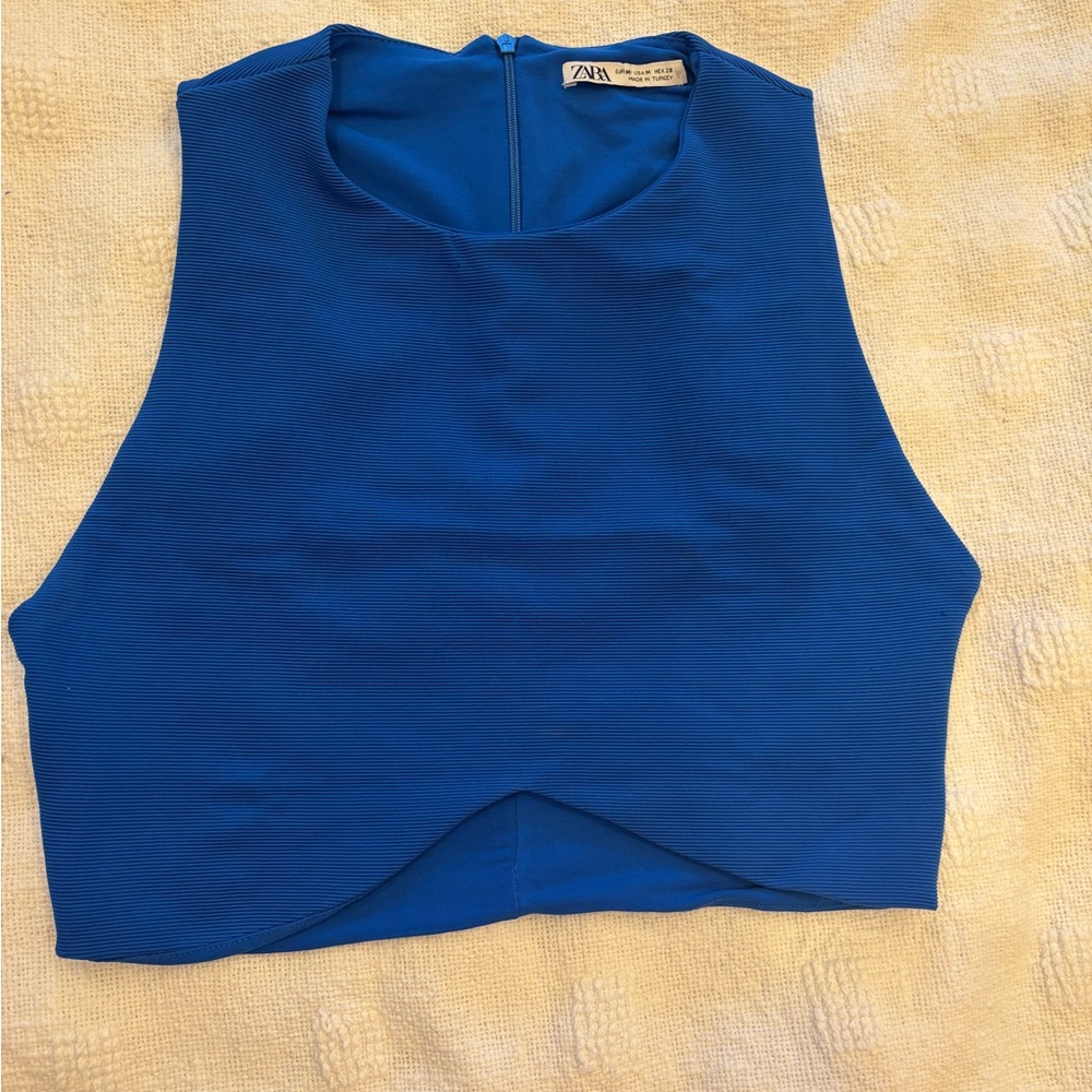 Zara Women's Blue Crop Top